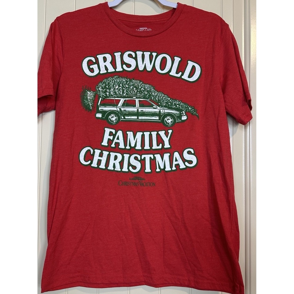 Griswold Family‎ Christmas National Lampoon Vacation red short sleeve t-shirt S